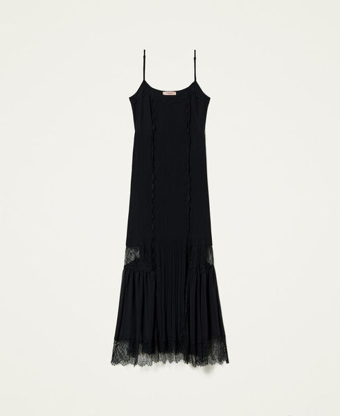 ⚡Abito lungo in chiffon con pizzo