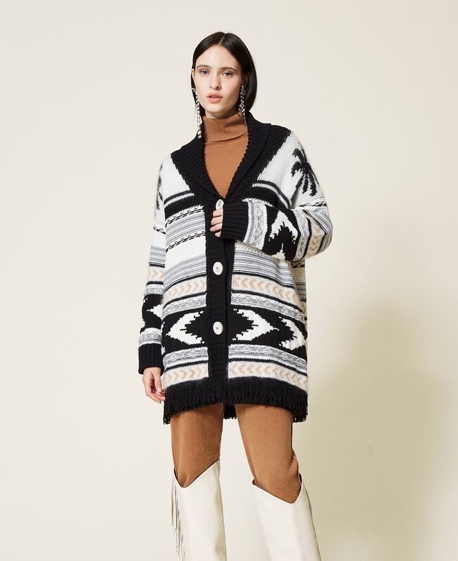 ⚡Cardigan jacquard in misto lana