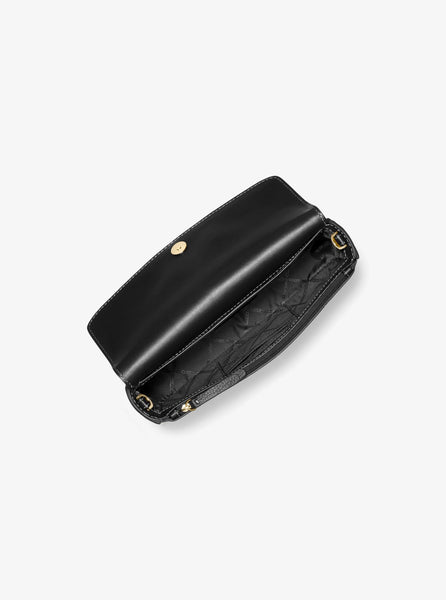 MICHAEL MICHAEL KORS Izzy Large Logo Embellished Pebbled Leather Clutch