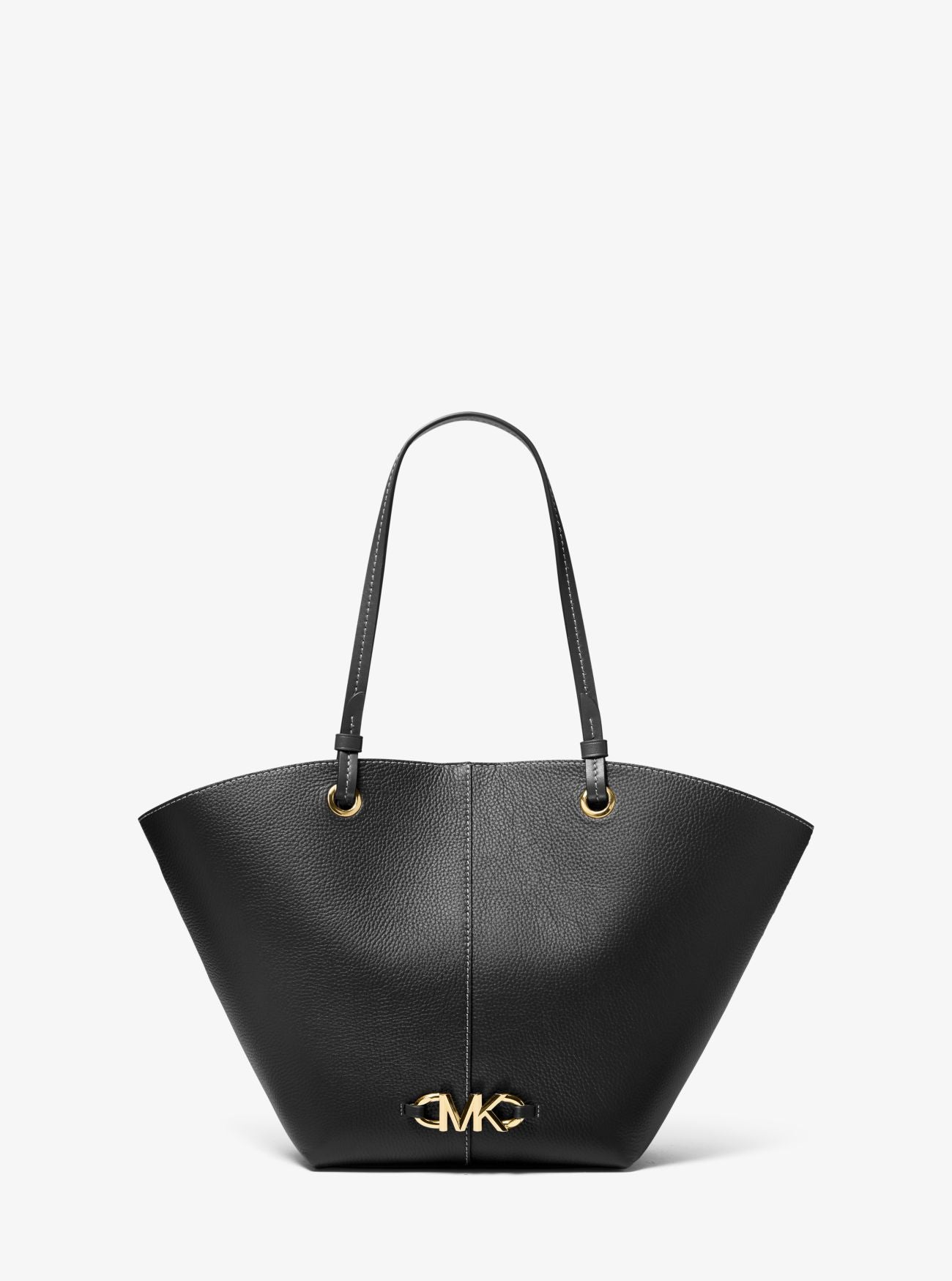 MICHAEL MICHAEL KORS Izzy Medium Logo Embellished Pebbled Leather Tote Bag