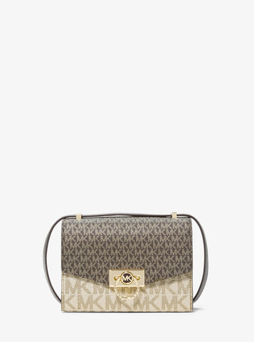 MICHAEL MICHAEL KORS Hendrix Extra-Small Color-Block Metallic Logo Convertible Crossbody Bag