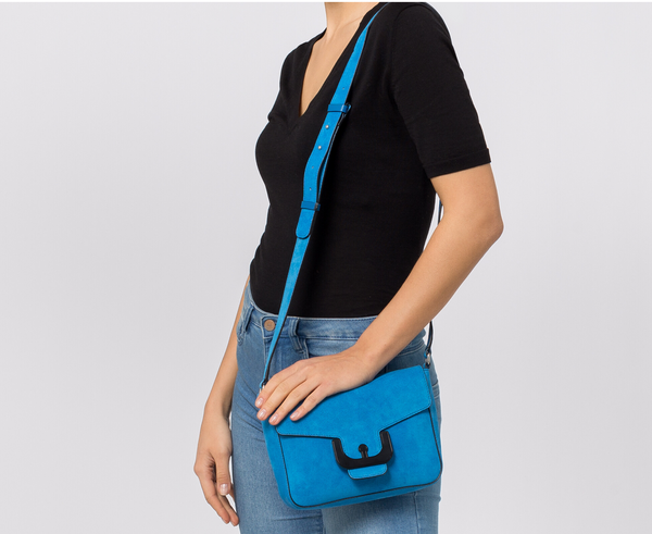 Borsa a tracolla Ambrine Cross Suede
