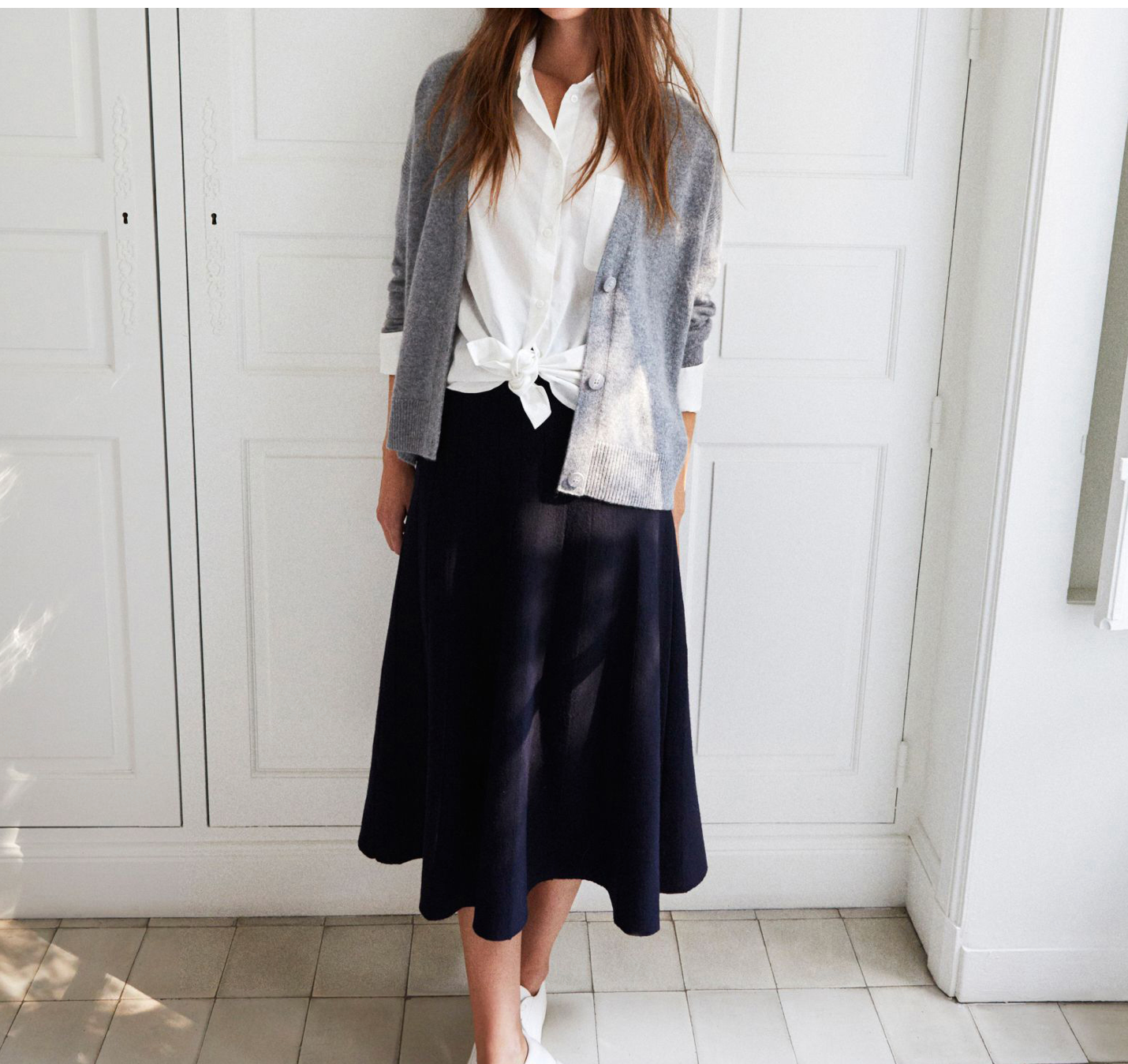 Cardigan Josiah - 100% cashmere - grigio chiaro