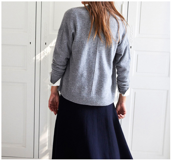 Cardigan Josiah - 100% cashmere - grigio chiaro