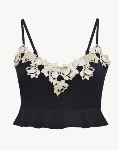 BRENDA Top corto in jersey