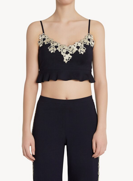 BRENDA Top corto in jersey
