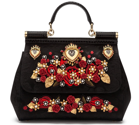 Dolce & Gabbana Handbag roses and sacred hearts