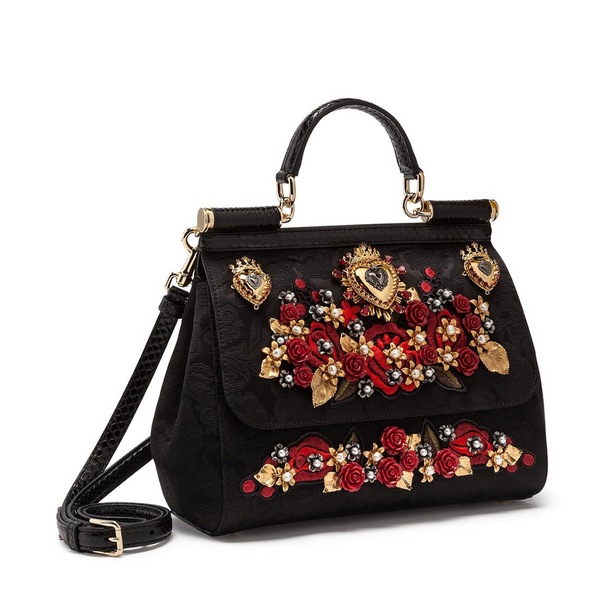 Dolce & Gabbana Handbag roses and sacred hearts