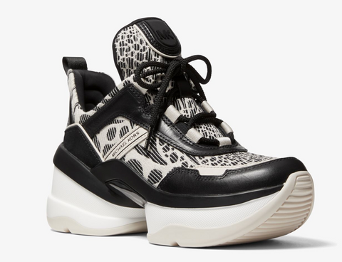 Olympia nylon and metallic leather trainer 2025