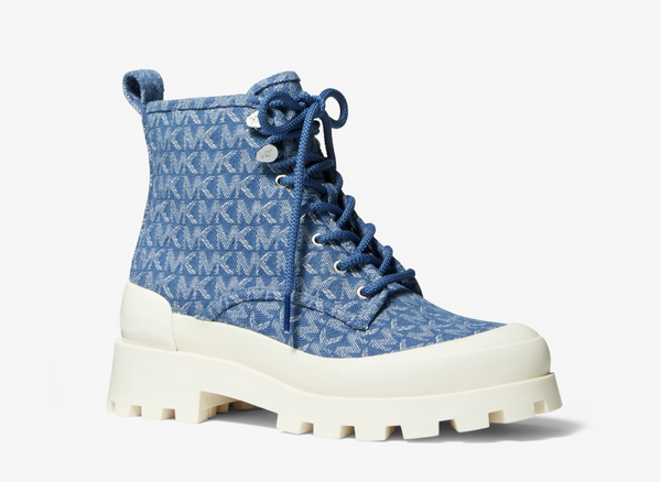 MICHAEL MICHAEL KORS Payton Denim Jacquard Combat Boot