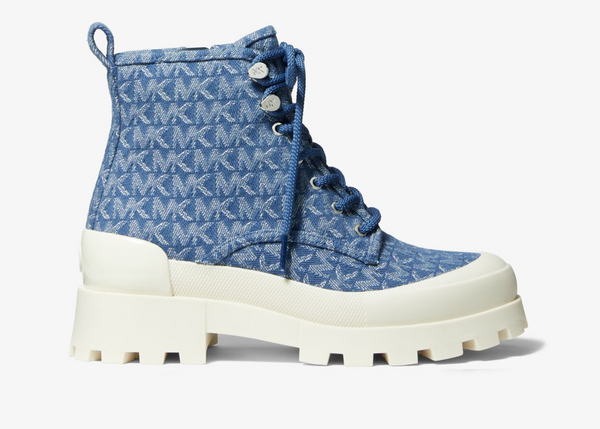 MICHAEL MICHAEL KORS Payton Denim Jacquard Combat Boot