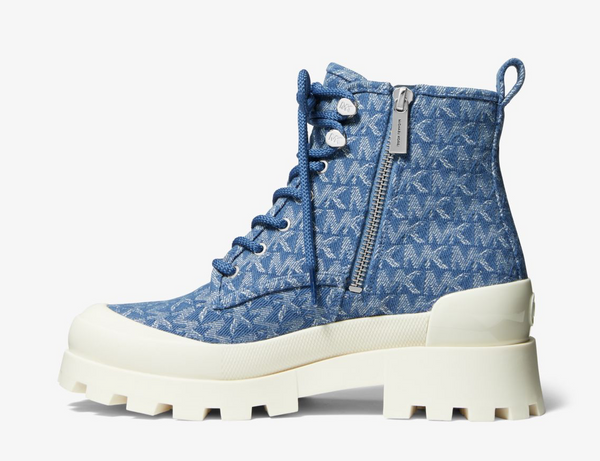 MICHAEL MICHAEL KORS Payton Denim Jacquard Combat Boot